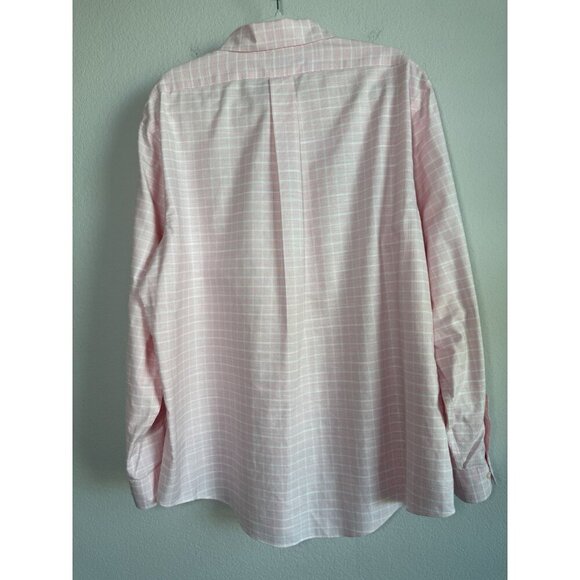 Brooks Brothers Mens Regent Pink Button Long Sleeve Shirt Non Iron Polo Shirt XL - Picture 10 of 16